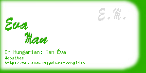 eva man business card